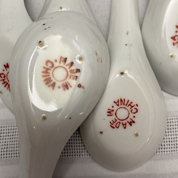 Set of 6 vintage Dragon and Pearl soup spoons - Picture 5 of 16